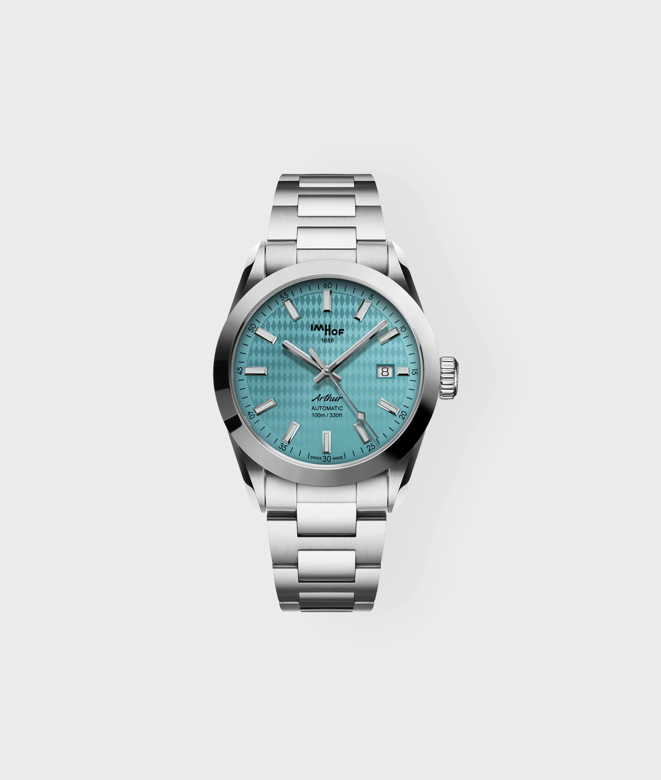 Arthur, Glacier blue color, Pattern dial